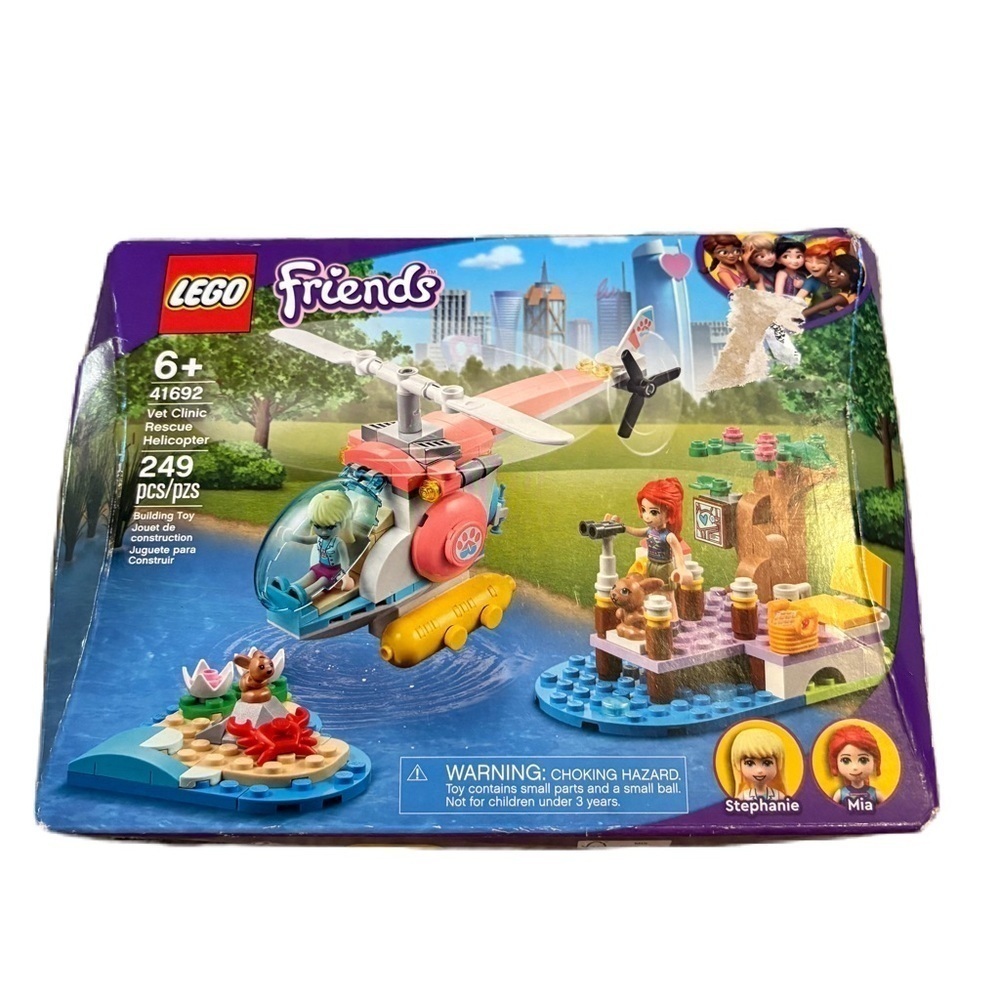 LEGO Friends Vet Clinic Rescue Helicopter 41692; Vet Toy (249 Pieces) New